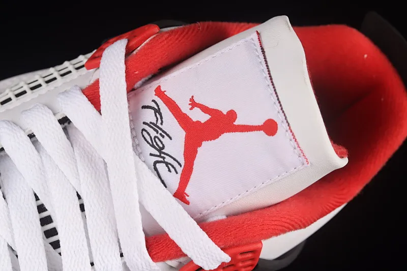All categories Air Jordan Jordan series basketball shoes Air Jordan 4 foreign trade version Air Jordan 4 Retro "Fire Red" AJ4 Joe 4 white red flame red basketball shoes DC7770-160